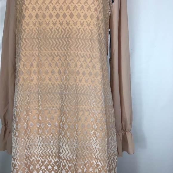 Penelope rose nude tent long sleeve dress - Picture 5 of 8